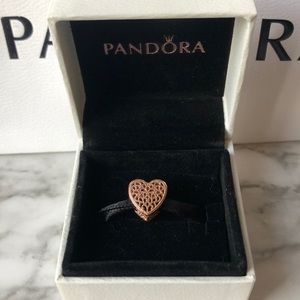 Pandora Filigree & Beaded Heart Charm